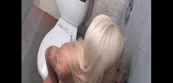  Blonde Strips And Sucks Stranger Cock